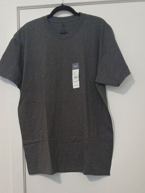Athletic Works Men's Charcoal Crew Neck T-Shirt